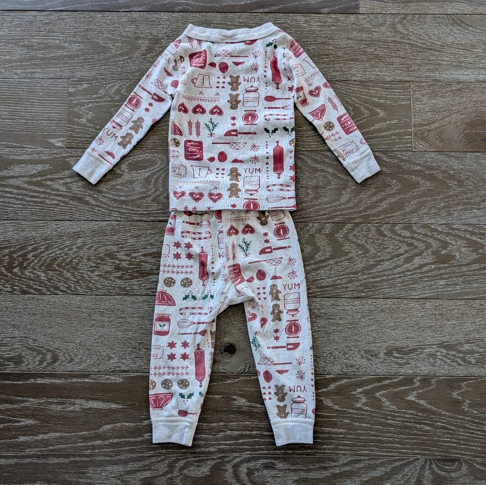 Hanna Andersson Long John Pajama Set In Get Baking Size 2